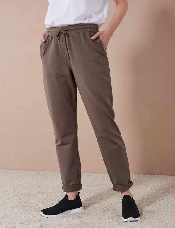 Pantalon jogpant ceinture élastiquée molleton (kaki) Pantalon jogpant ceinture élastiquée molleton (kaki)